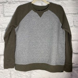 Eddie Bauer Green/Grey Legend Wash Quilt Block Sweatshirt